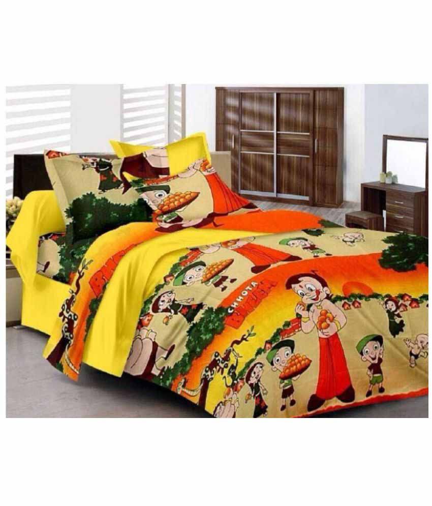 Essco Fabs Double Cotton Cartoons Bed Sheet Buy Essco Fabs Double