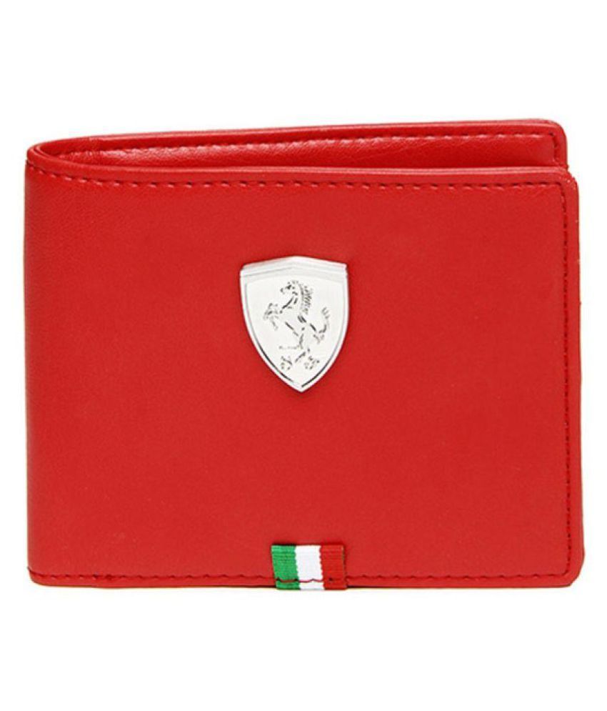 puma red wallet