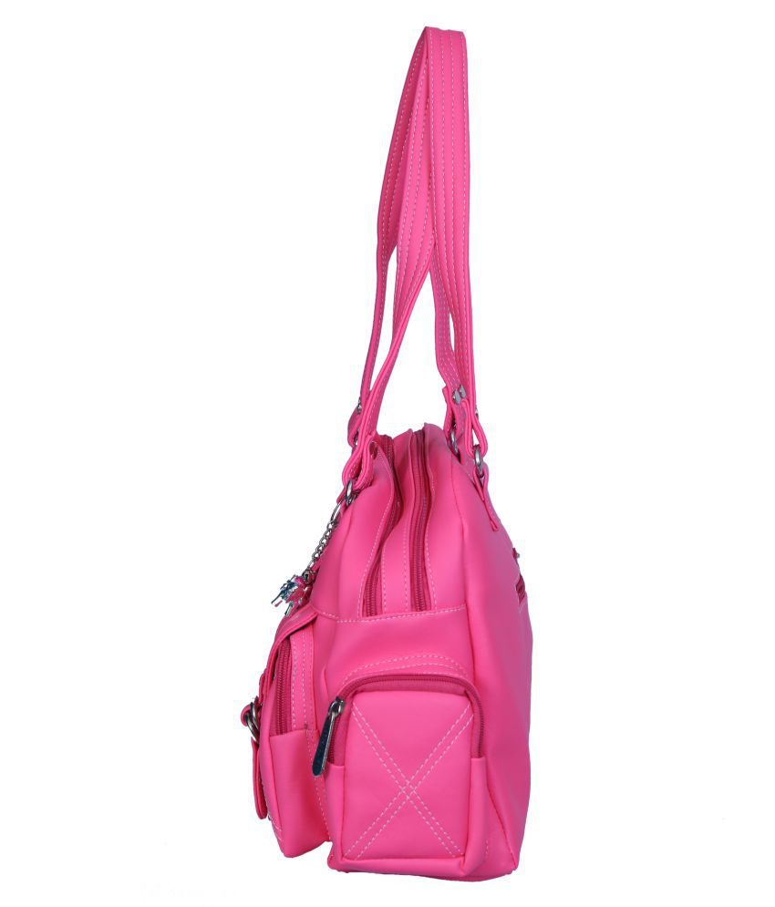 Keffle Pink P.U. Shoulder Bag - KA-006-Pink - Buy Keffle Pink P.U ...