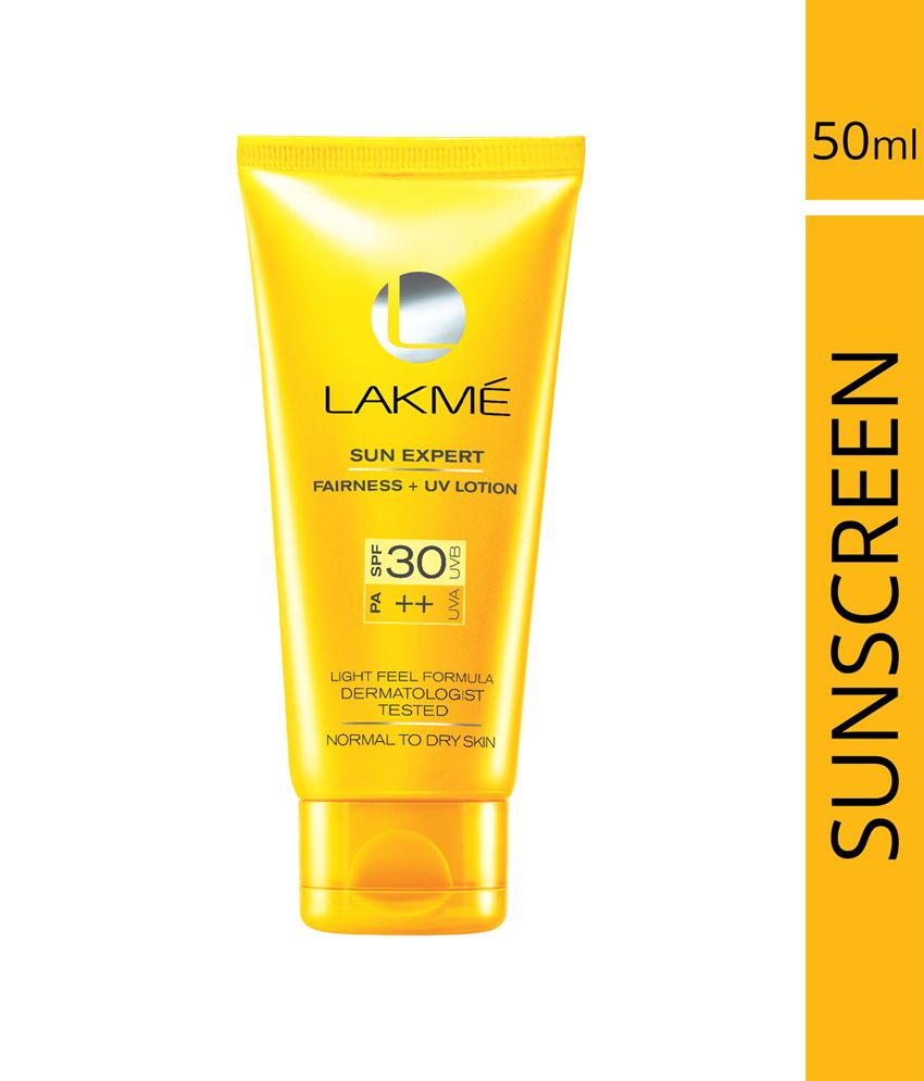 Lakme Sun Expert Spf 30 Pa Fairness Uv Lotion 50 Ml Buy Lakme Sun