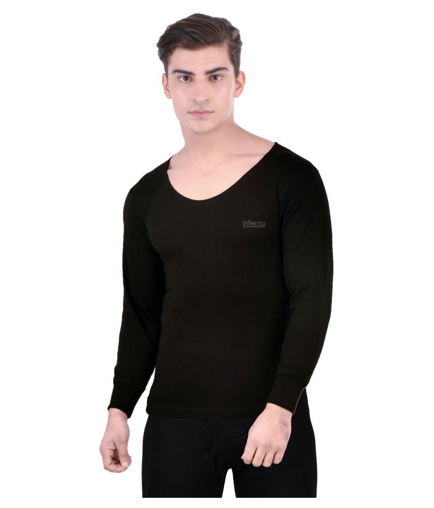 Lux Inferno - Black Cotton Men's Thermal Tops ( Pack of 1 ) - Buy Lux ...