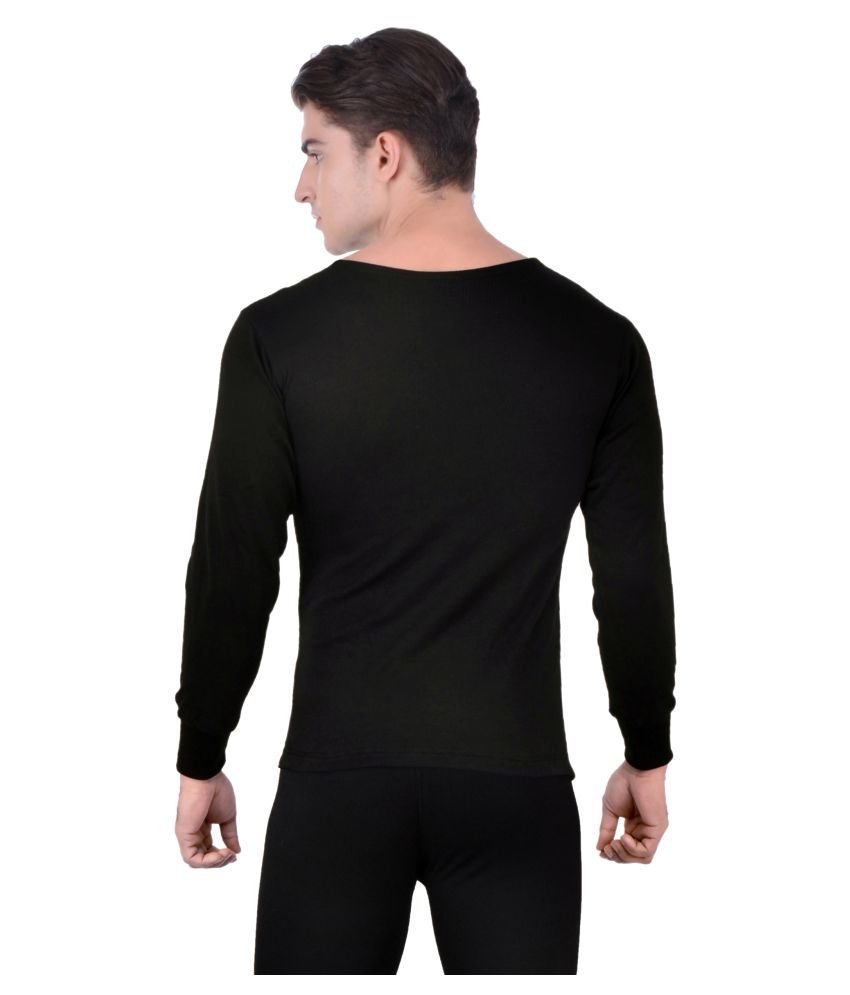 Lux Inferno - Black Cotton Men's Thermal Tops ( Pack of 1 ) - Buy Lux ...
