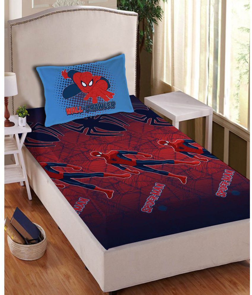     			Marvel Spider-Man Red 1 Single Bedsheet & 1 Single Pillow Cover
