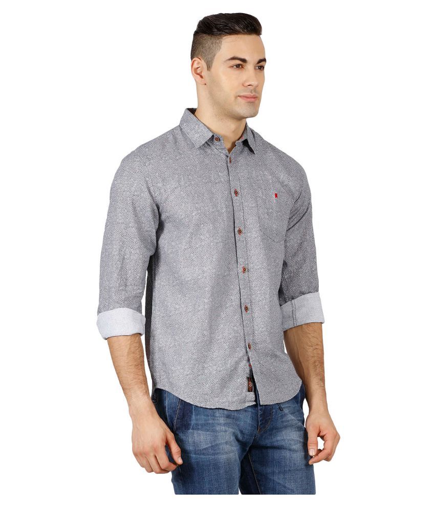 grey casual shirt