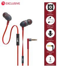 boAt BassHeads 200 In Ear Wired With Mic Earphones Red