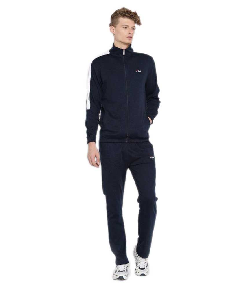 Fila Navy Cotton Tracksuit - Buy Fila Navy Cotton Tracksuit Online at ...