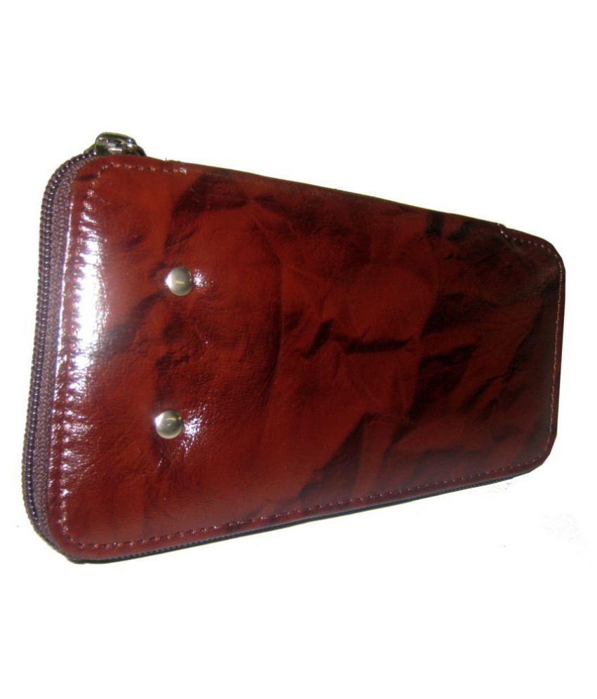 soft leather key pouch