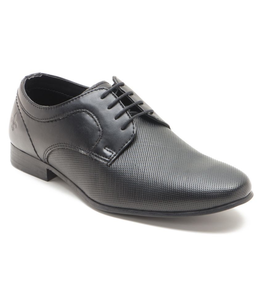 red tape black derby formal shoes