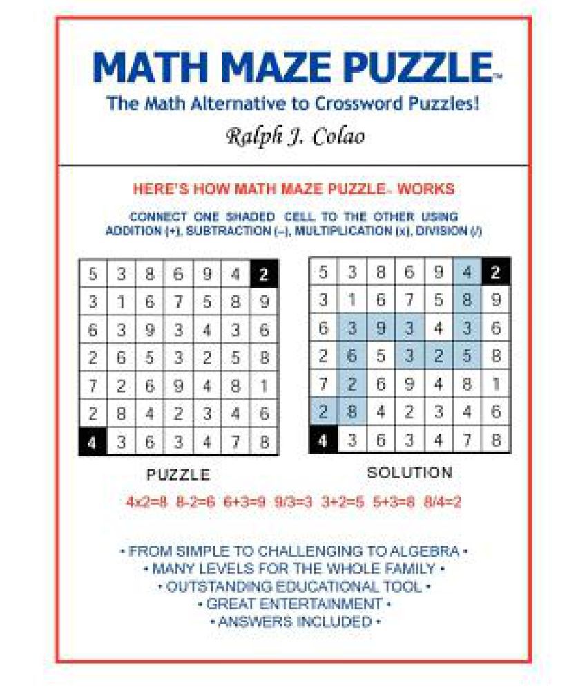Math Maze Puzzle: The Math Alternative to Crossword Puzzle!: Buy Math ...