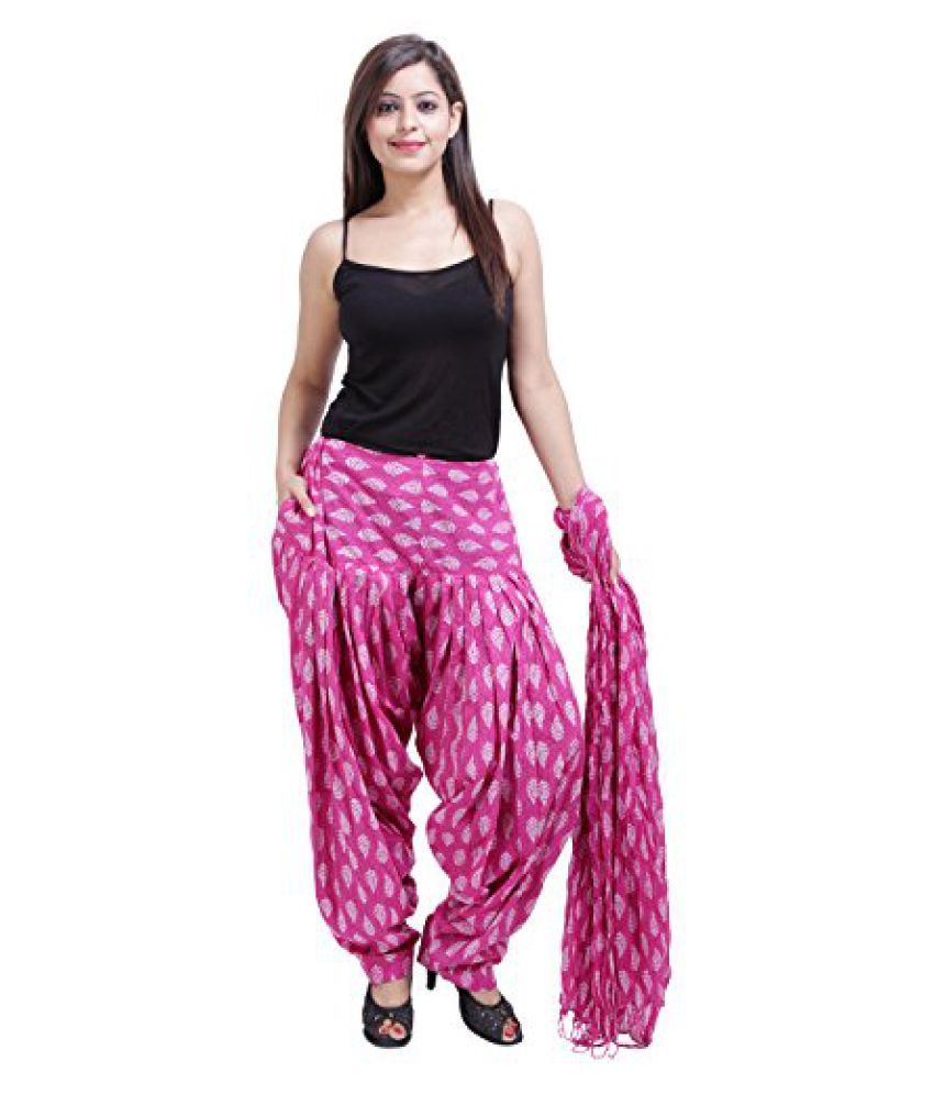 pink patiala salwar with dupatta