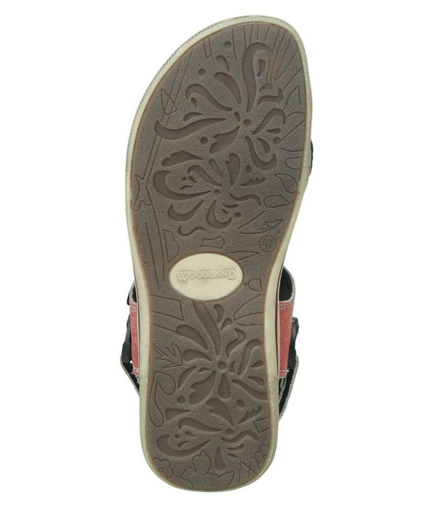 woodland red sandals