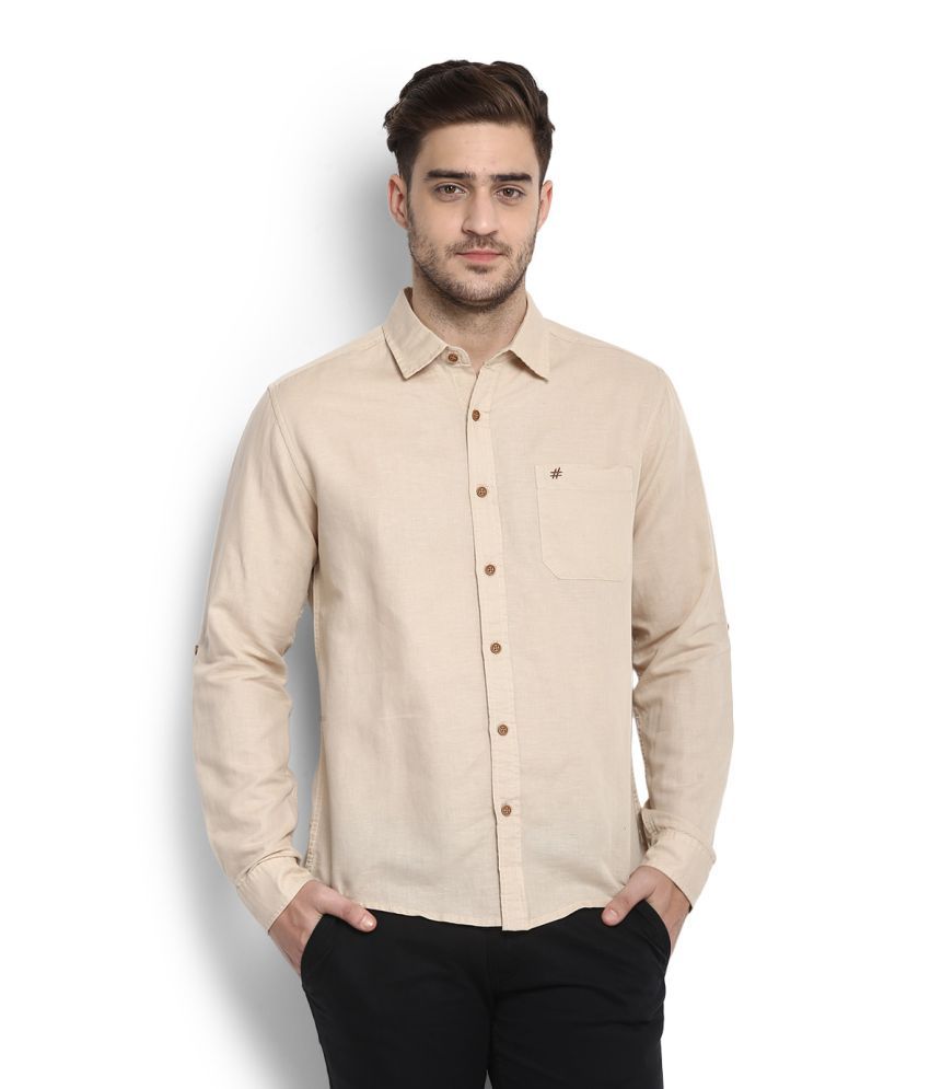 People Beige  Casuals Regular Fit Shirt  Buy People Beige  