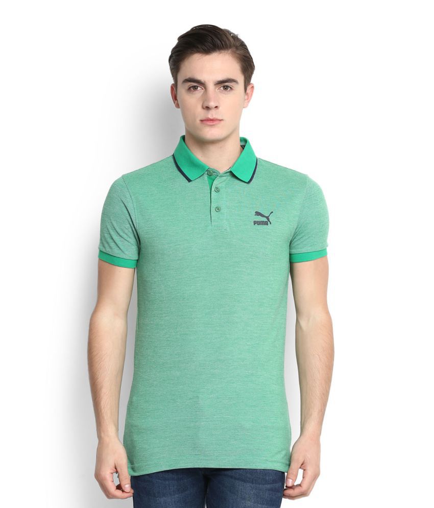 Puma Green High Neck T-Shirt - Buy Puma Green High Neck T-Shirt Online ...