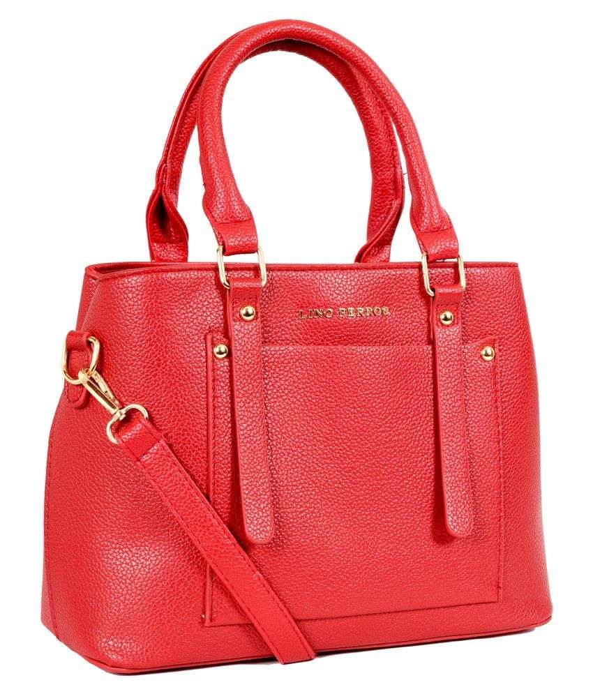 lino perros red handbag