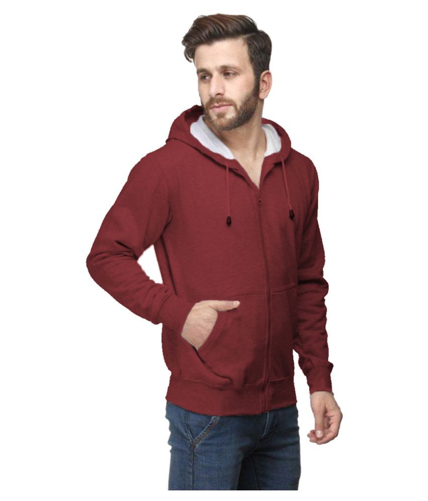maroon hooded sweater
