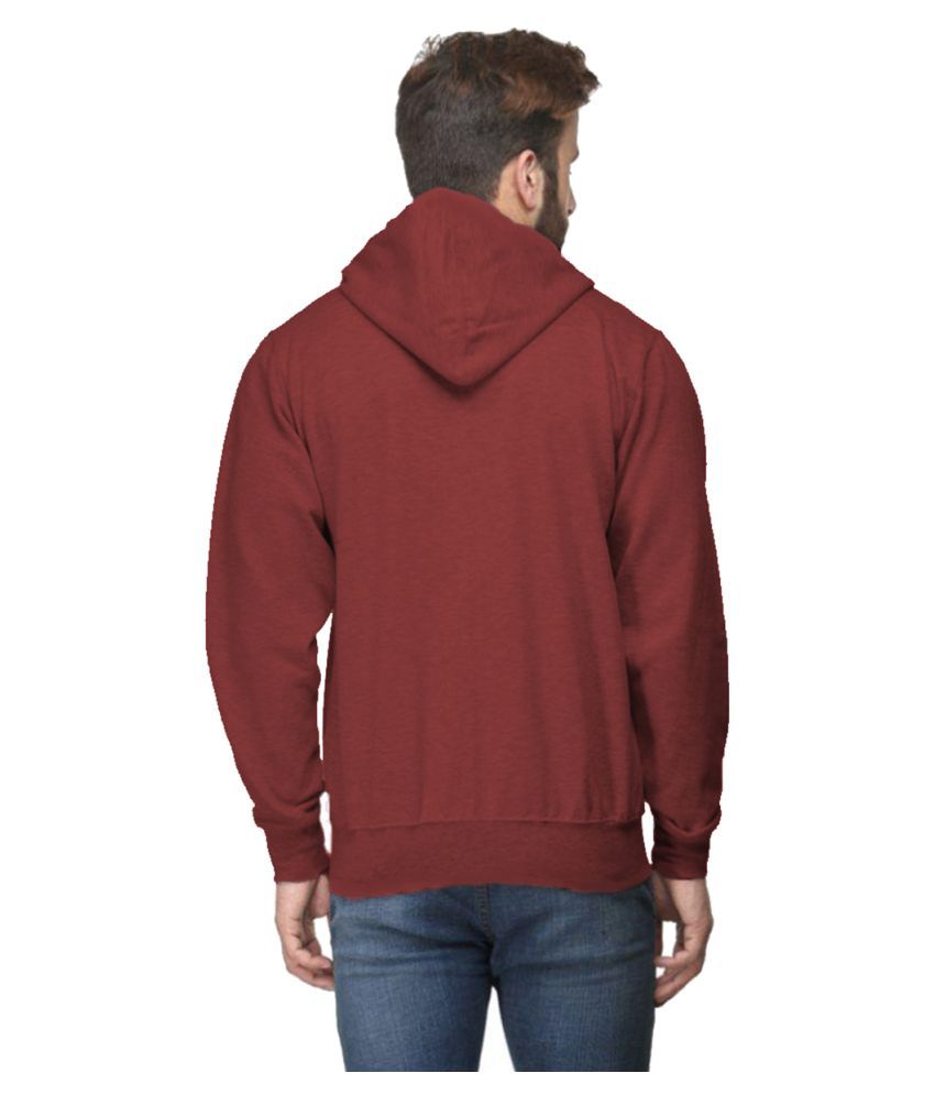 maroon hooded sweater
