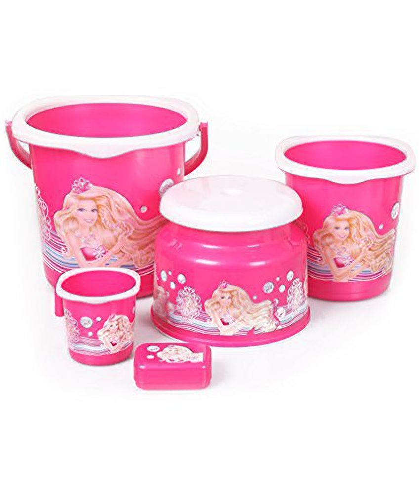 Cello Barbie 5 Piece Plastic Bathroom Set Pink Cello Barbie 5 Piece Plastic Bathroom Set Pink