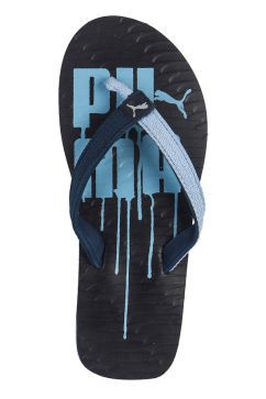 puma blue flip flops miami v