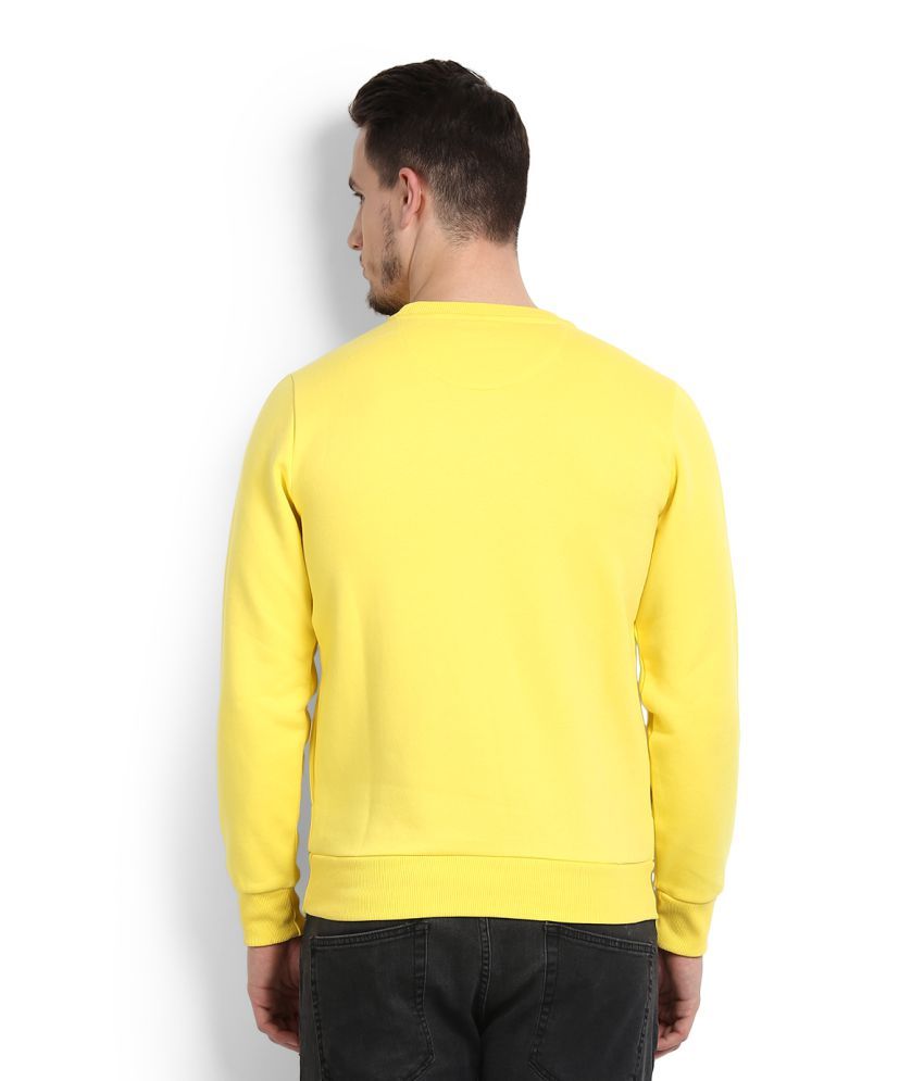 allen solly yellow sweatshirt