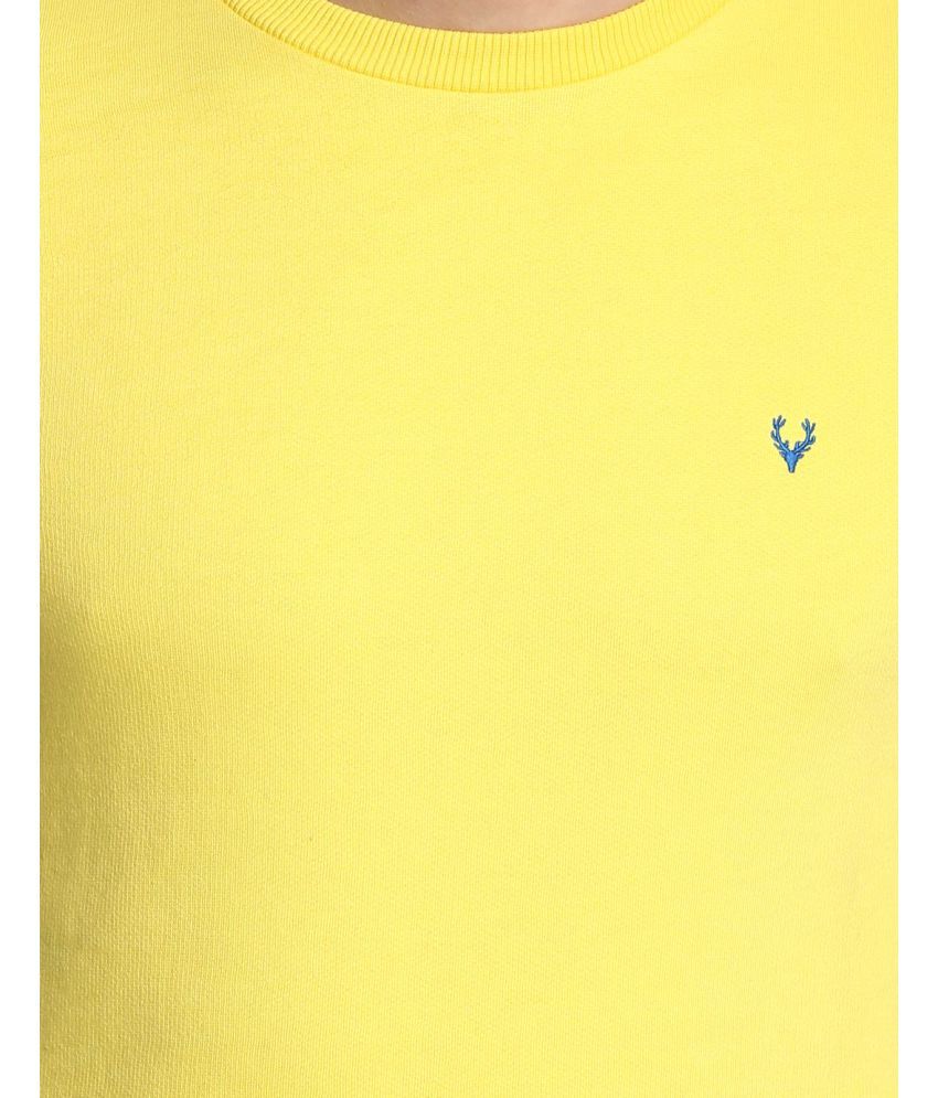 allen solly yellow sweatshirt