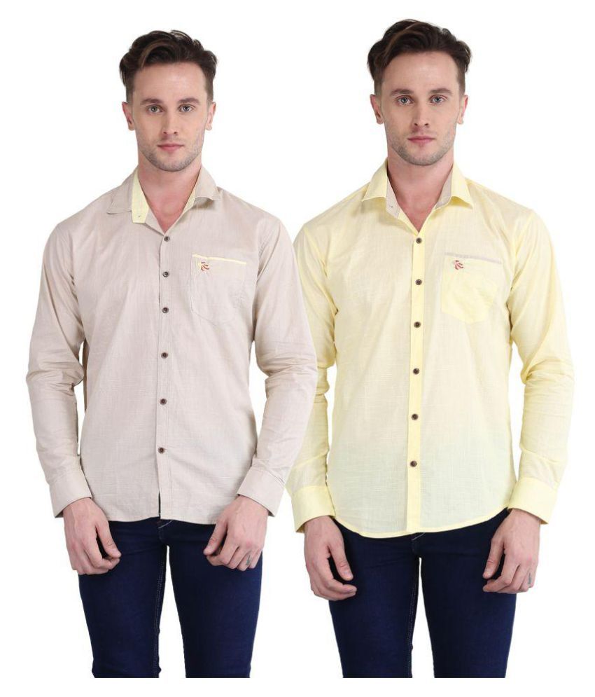     			British Terminal Multi Casuals Slim Fit Shirt Pack of 2