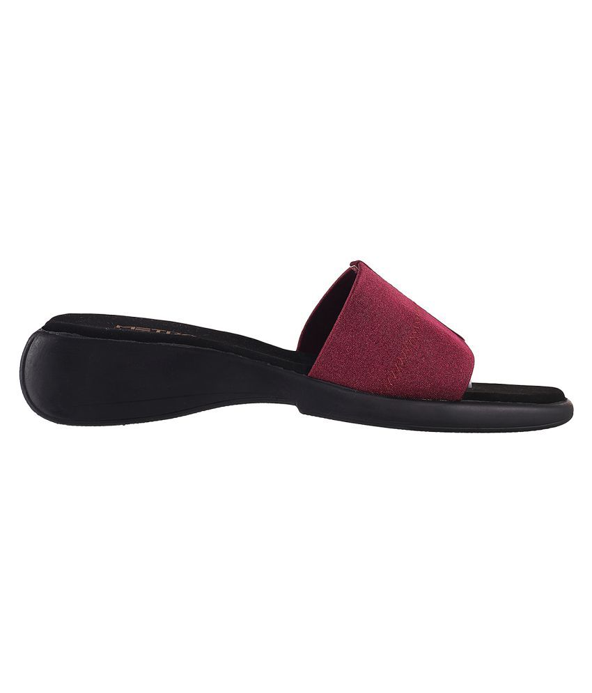maroon pointed flats