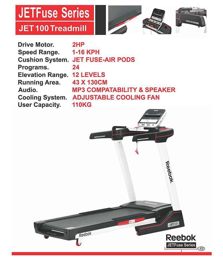 reebok jet 100 treadmill for sale