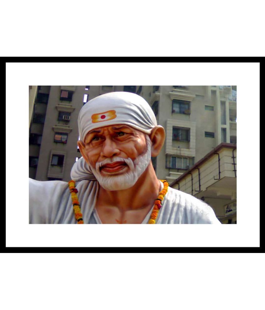 Myimage Lord Shirdi Sai Baba Paper Wall Poster With Frame Single Piece ...