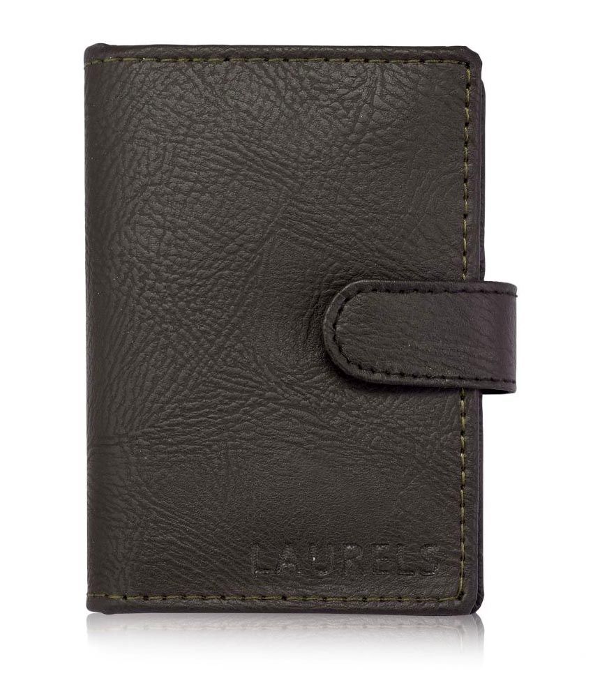     			Laurels Faux Leather Brown Casual Short Wallet