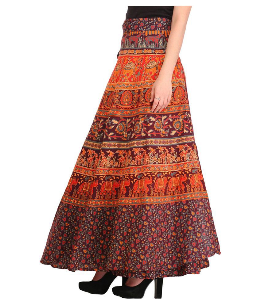 Buy Rajasthani Skirt Cotton Wrap Skirt Online at Best Prices in India ...