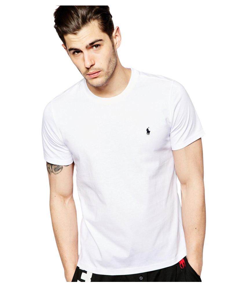 Ralph Lauren Polo White Polyester T Shirt - Buy Ralph Lauren Polo White  Polyester T Shirt Online at Low Price in India - Snapdeal