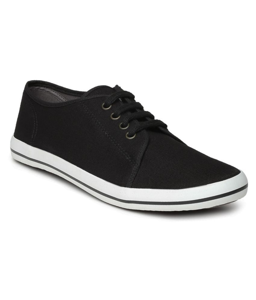 roadster black canvas shoes