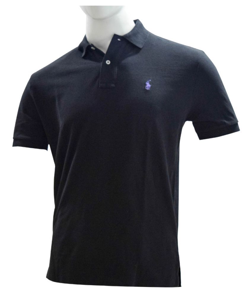 Ralph Lauren Polo Black Cotton Polo T-shirt - Buy Ralph Lauren Polo Black  Cotton Polo T-shirt Online at Low Price in India - Snapdeal