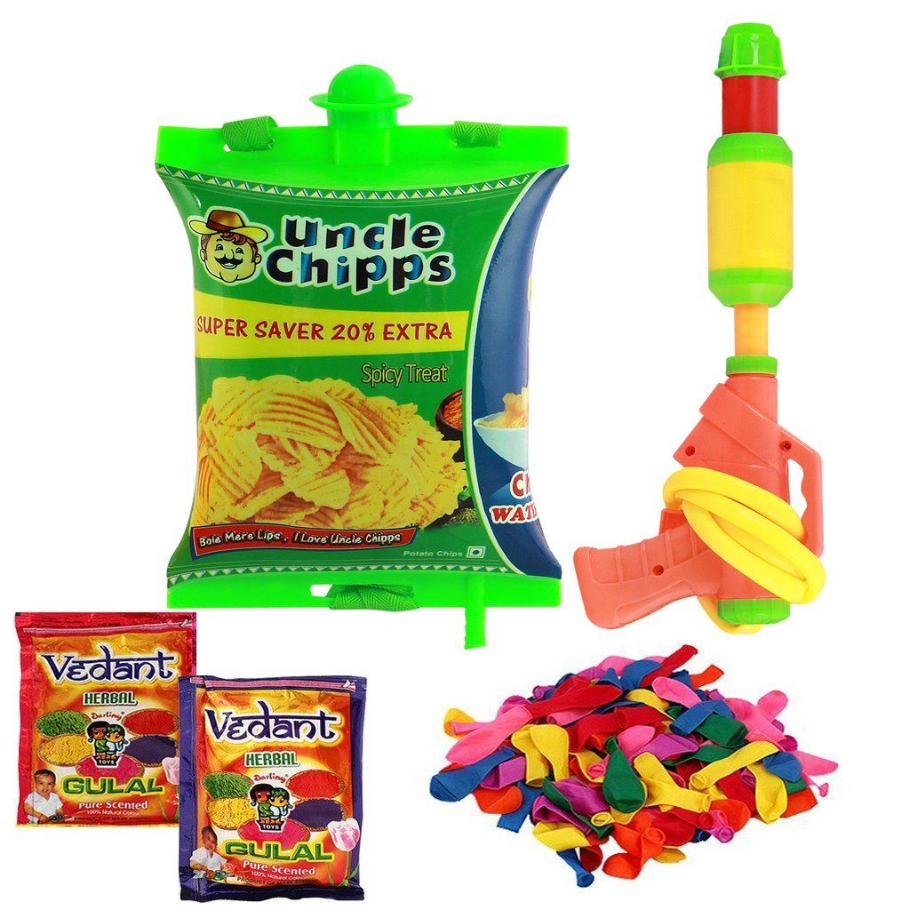 Darling Toys Plastic Holi Water Gun Pichkari Tank With 2 Gulal And