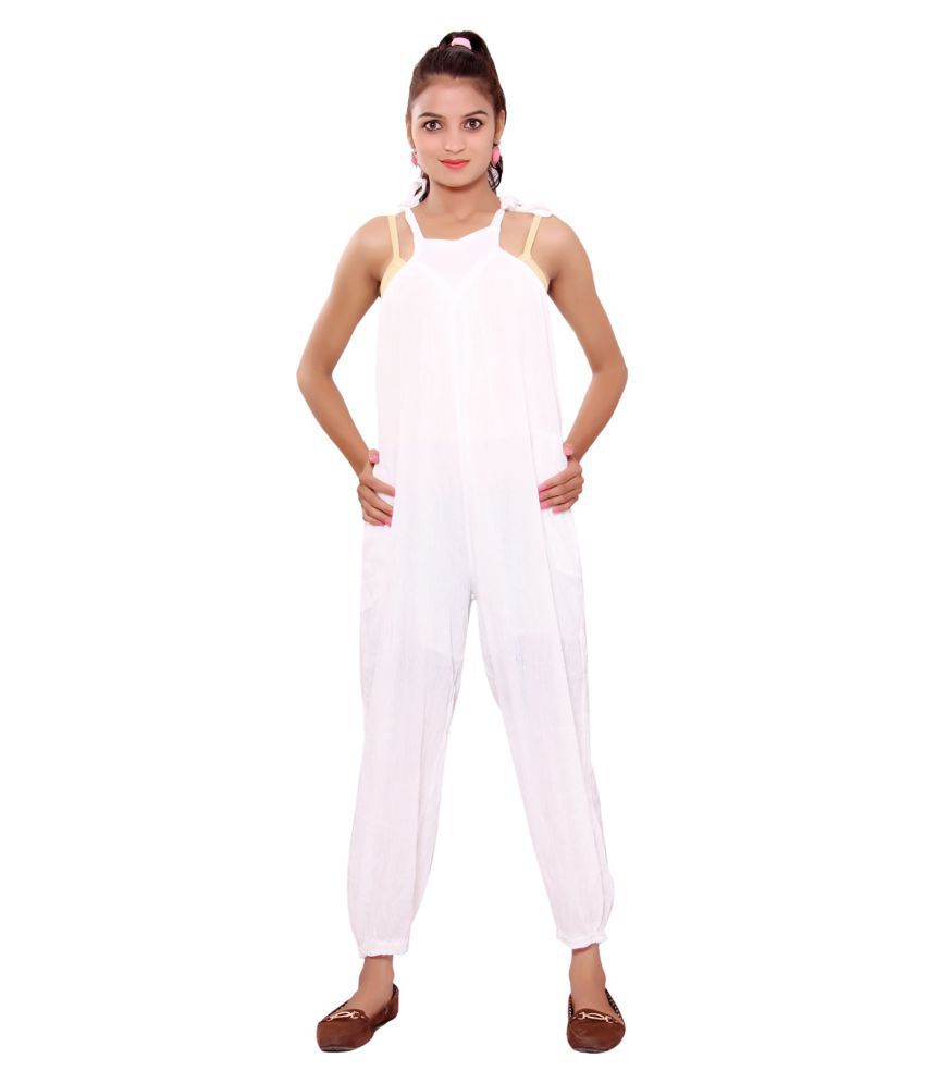 solid white jumpsuit