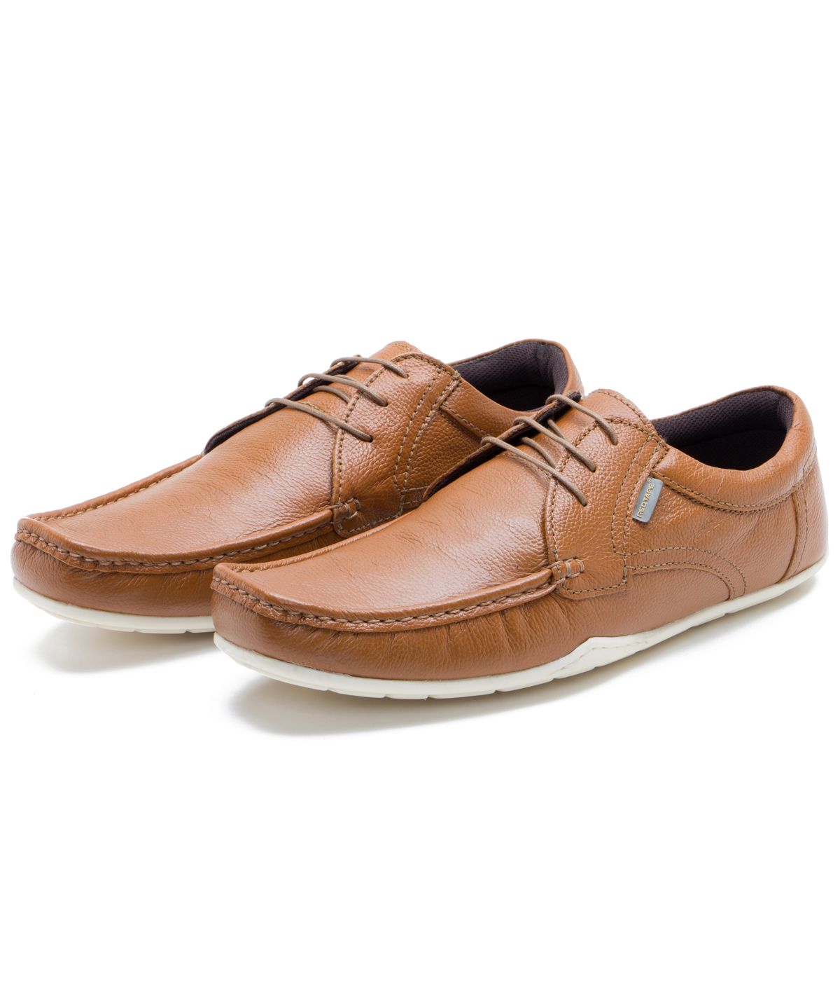 red tape tan color shoes