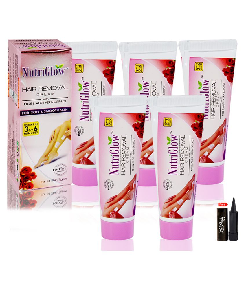 Nutriglow Hair Removal Cream With Rose Aloe Vera Extract Hair