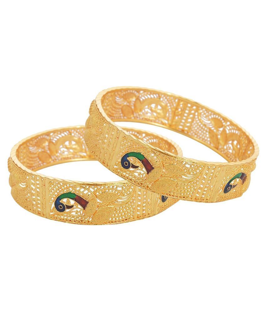     			YouBella Traditional Jewellery Gold Plated Bangles for Women