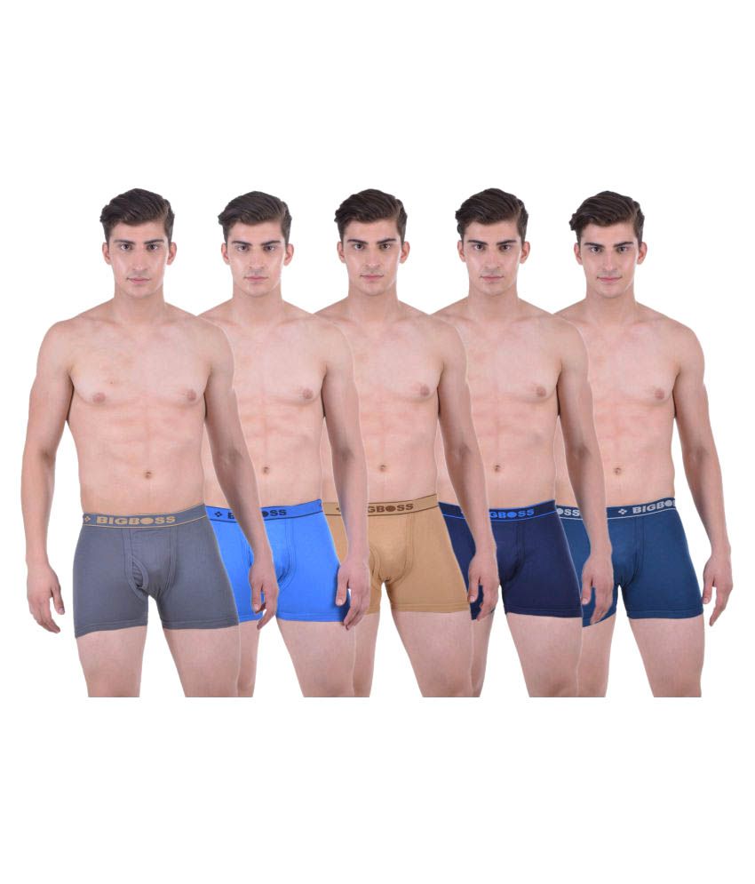     			Dollar Bigboss - Multicolor Cotton Blend Men's Trunks ( Pack of 5 )