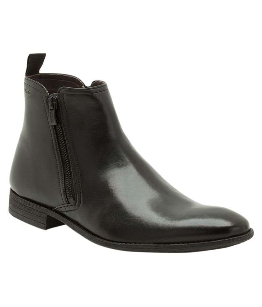 clarks black chelsea boots