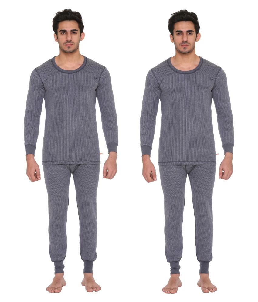     			Vimal Jonney - Grey Cotton Men's Thermal Sets ( Pack of 2 )