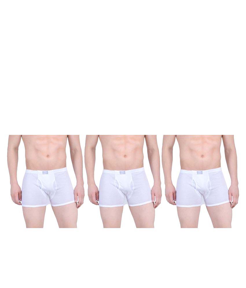     			Force NXT - White Cotton Men's Trunks ( Pack of 3 )