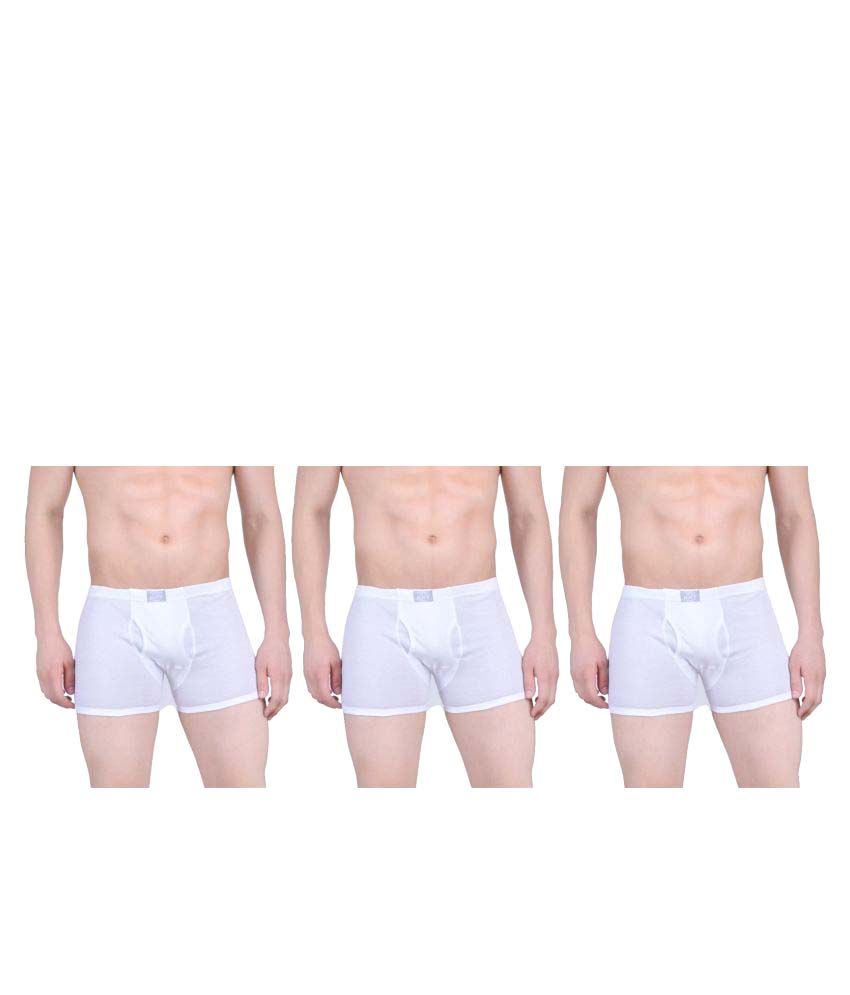     			Force NXT Pack of 3 Cotton Men's Trunks ( White )