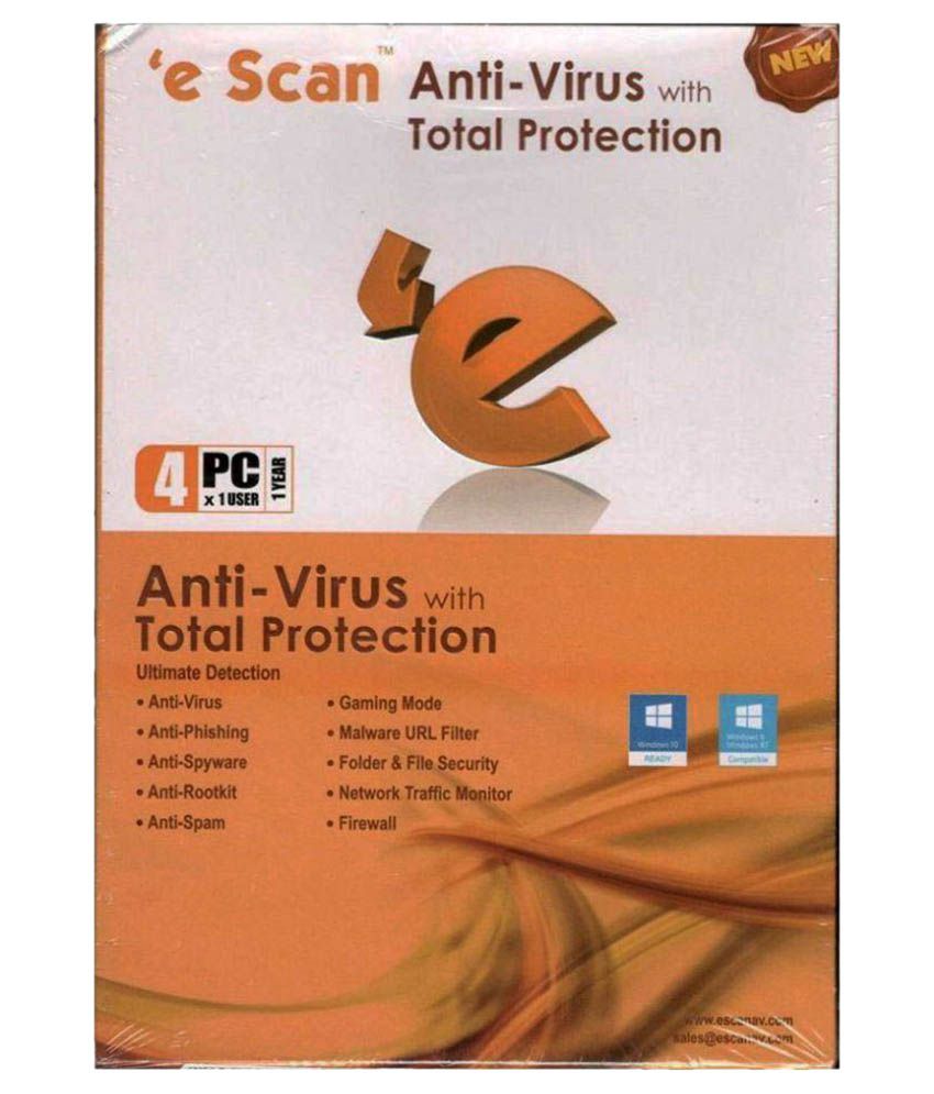 eScan Antivirus 2016 ( 4 PC / 1 Year ) - CD - Buy eScan Antivirus 2016