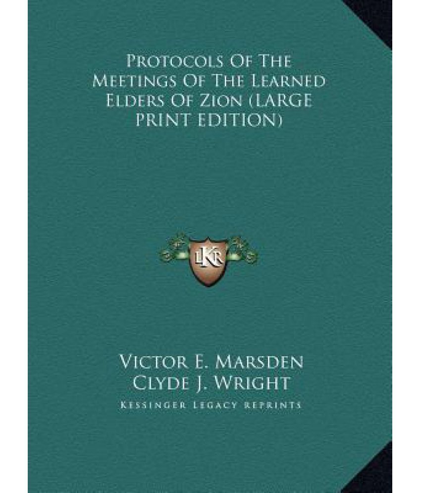 Protocols of the Meetings of the Learned Elders of Zion Buy Protocols of the Meetings of the