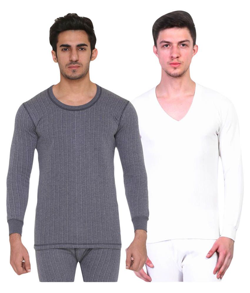     			Vimal Jonney - Multicolor Cotton Men's Thermal Tops ( Pack of 2 )