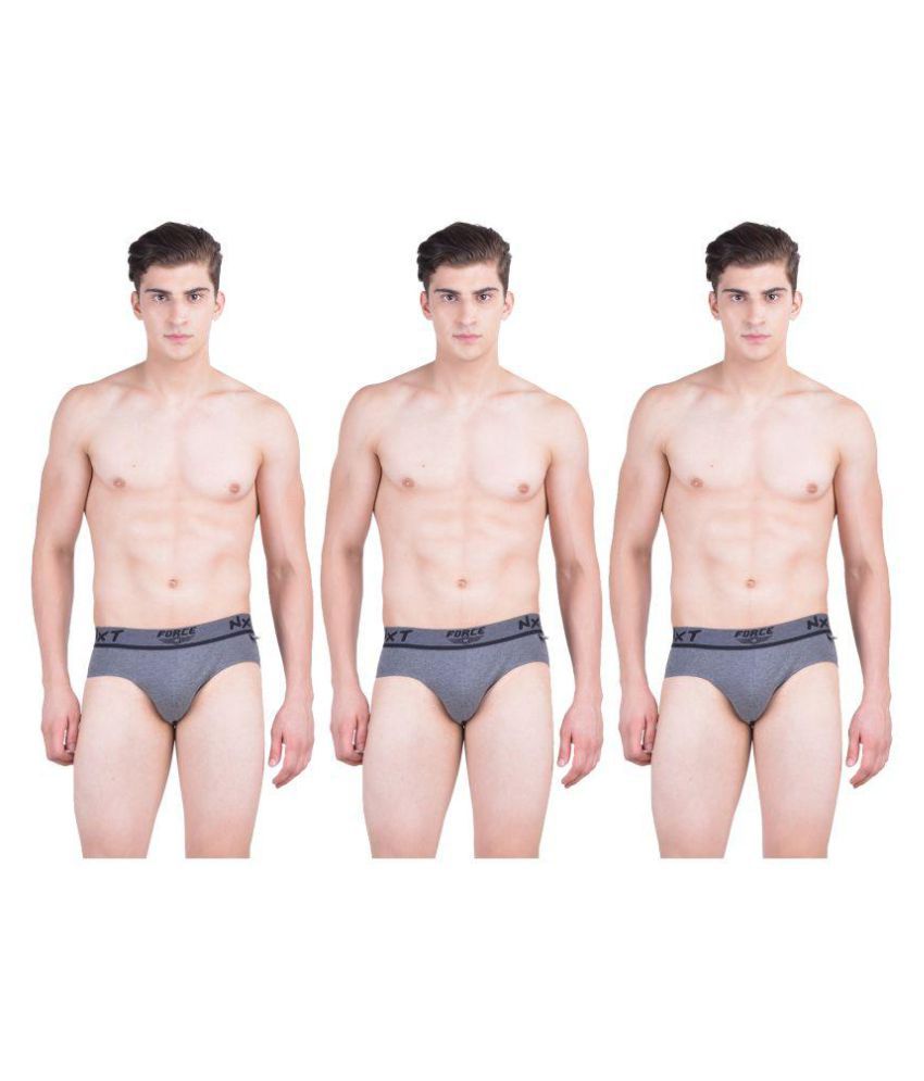    			Force NXT Grey Brief Pack of 3