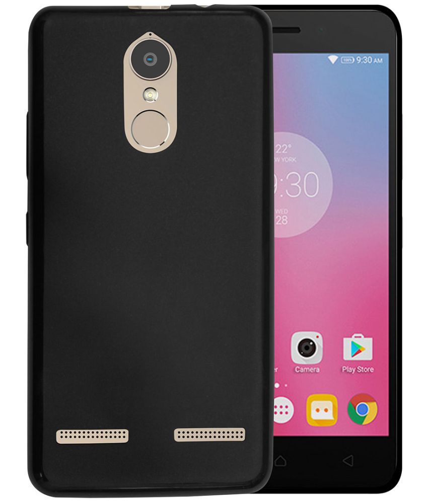 Lenovo K6 Power Cover by Casotec Black Plain Back Covers Online at