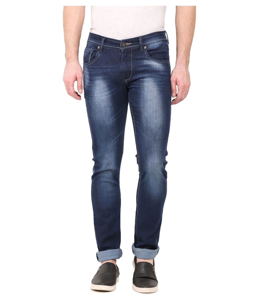 men's dark blue jeans regular fit