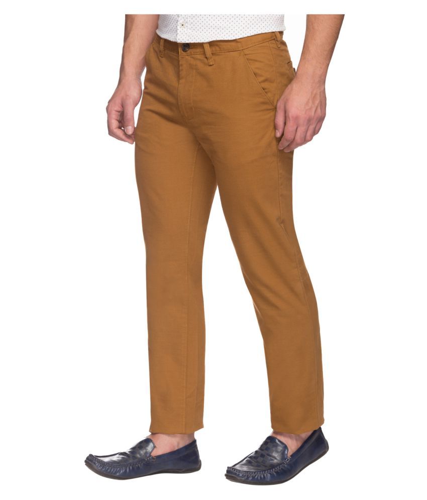 Dj\u0026C by FBB Brown Regular Fit Chinos 